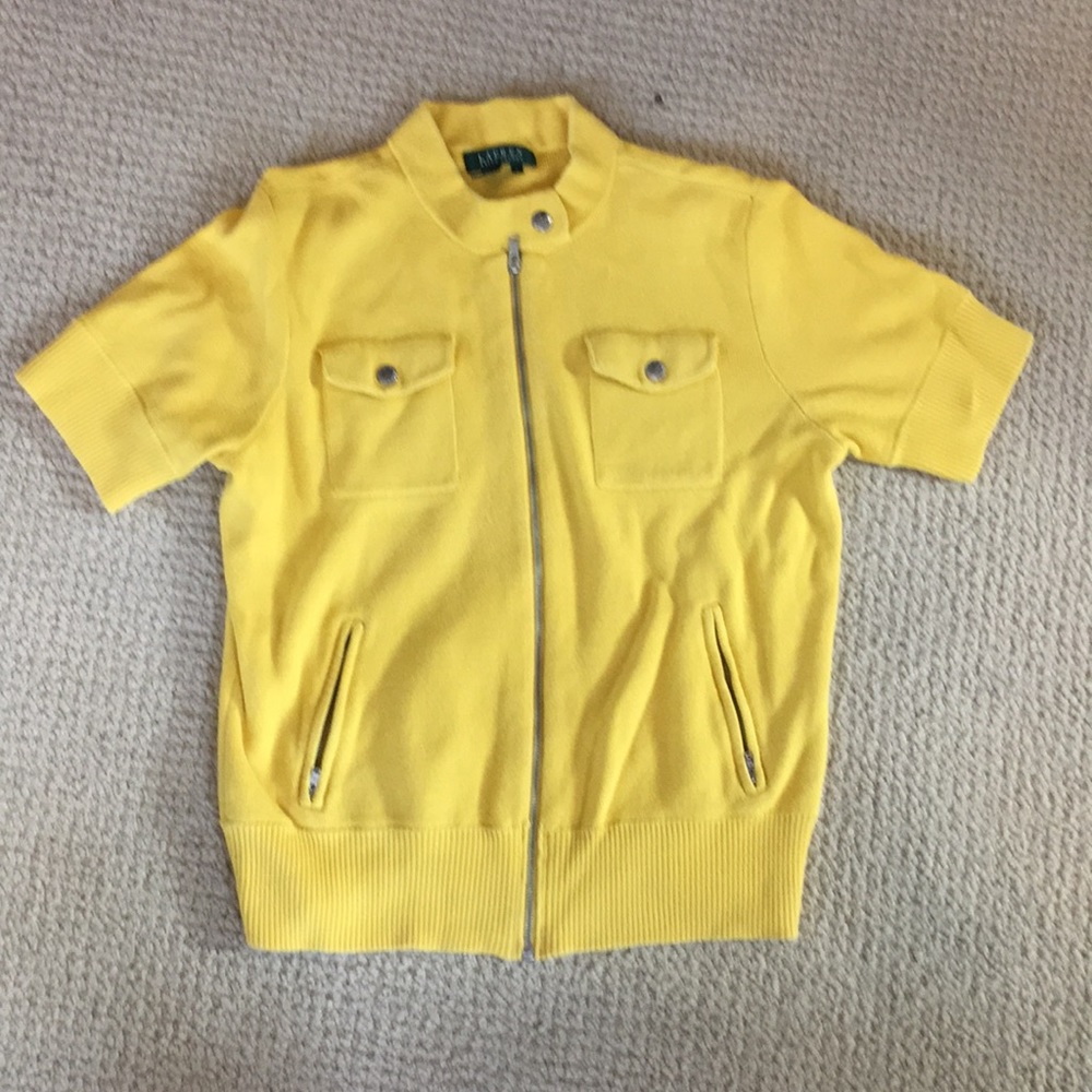 RALPH LAUREN Never Worn Yellow Zip Up Jacket